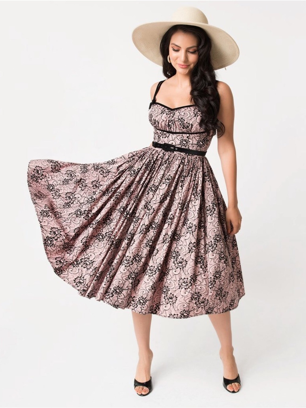 NEW Vixen by Micheline Pitt Alice Swing Dress L